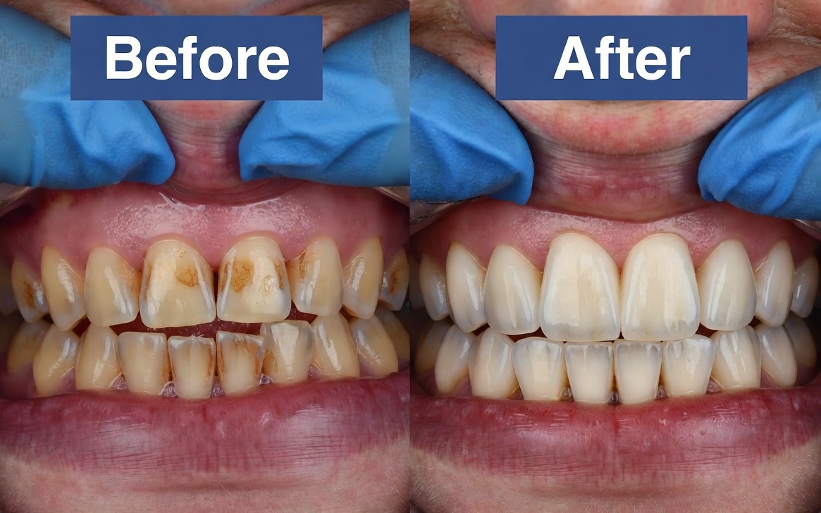 Dental Crowns in Wolverhampton Before-and-After